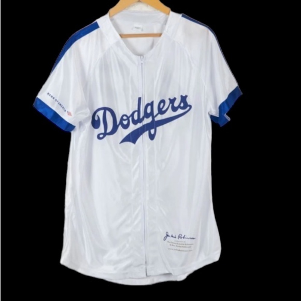 Vintage Dodgers Jersey #42 Jackie Robinson Zip Up BOA Jersey - Picture 3 of 13
